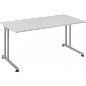ZENO bureau in hoogte verstelbaar 160 x 80 Grijs/zilver