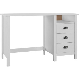 vidaXL - Bureau - Hill - 3 - lades - 120x50x74 - cm - massief - grenenhout