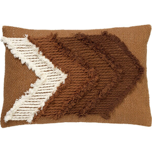Dutch Decor ARROW - Kussenhoes van katoen Tobacco Brown 40x60 cm - bruin - met rits - zonder binnenkussen