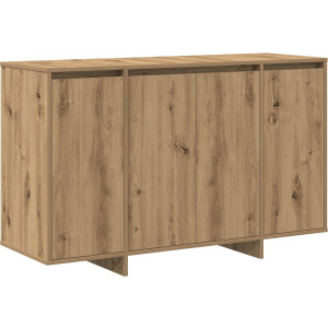vidaXL - Dressoir - Artisan - Eiken - 120 - x - 41 - x - 75 - cm - Bewerkt - hout