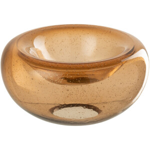 J-Line sierschaal Carol - glas - bruin - small