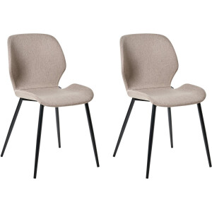 HOLLAND - Vergaderstoel set van 2 - Taupe - Polyester
