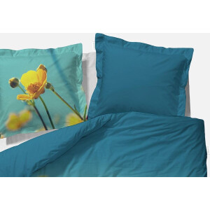 Essenza Mille Dekbedovertrek - Tweepersoons - 200x200/220 cm - Blauw