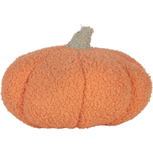 Clayre & Eef Decoratie Pompoen Ø 30x18 cm Oranje Polyester Herfst decoratie