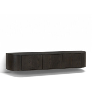 Livingfurn tv meubel Novero espresso zwevend 180x35x33 cm eiken