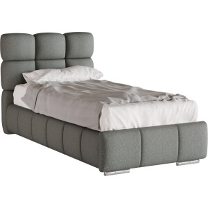 Polsterbed Bliss 90 x 200 cm met opbergruimte, lattenbodem en Bonnel (h18cm)-veringmatras H3