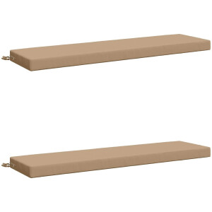 vidaXL - 2-delige - Bankkussens - SOEST - 100% - Polyester - Zand - 150 - x - 40 - x - 8 - cm