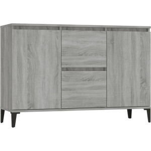 vidaXL - Dressoir - 102x35x70 - cm - bewerkt - hout - grijs - sonoma - eikenkleurig