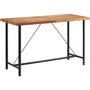 vidaXL - Bartafel - 180x70x107 - cm - massief - acaciahout - en - ijzer