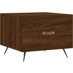 vidaXL Salontafel - Salontafels - Bijzettafel - Banktafel - Salontafel 50x50x40 cm bewerkt hout bruin eikenkleur