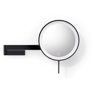 Linea Led Make Up Spiegel Wand | Zwart | Staal