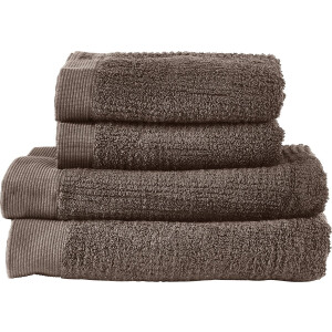 Zone Denmark Classic Handdoeken set - Set van 4 - Hoge Absorptie - 100% katoen - 600 g/m2 - 50 x 100 & 70 x 140 cm - Taupe