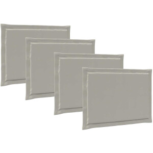vidaXL - Zitkussens - 4 - st - Polyester - Lichtgrijs - 47 - x - 36 - x - 2 - cm
