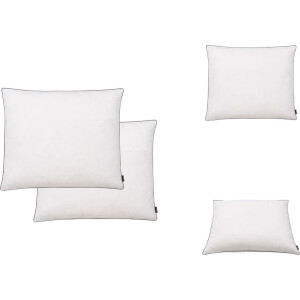 vidaXL Kussen - Kussens - Kussentje - Kussentjes - Kussens 2 st zwaar 70x60 cm dons-/verenvulling wit
