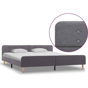 vidaXL - Bedframe - stof - lichtgrijs - 180x200 - cm
