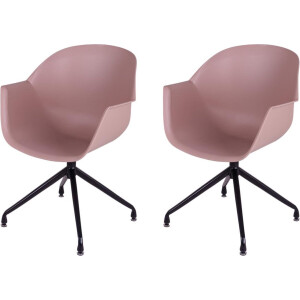 MaximaVida eetkamerstoel Cuyp XXL oudroze draaiframe poten- 2 stuks