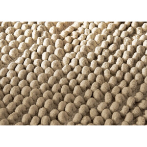 Zohome Badmat Fabrizio - Taupe - Badkamermat - Badmat Antislip - 40% Katoen 60% Polyester - 60x100