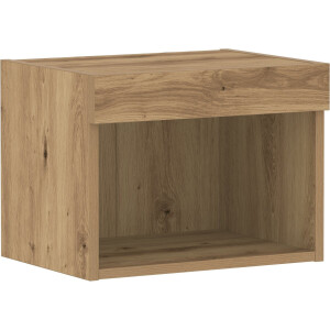 vidaXL - Tv-meubelset - met - LED - Artisan - Eiken - 40 - x - 30 - x - 30 - cm - Bewerkt - hout
