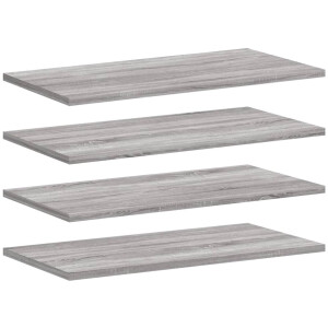 vidaXL Wandschappen 4 st 60x20x1,5 cm bewerkt hout grijs sonoma eiken - Wandschap - Wandschappen - Wandplank - Wandrek
