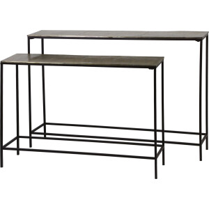 Light & Living Side table Hartsville - Brons/Zwart - Set