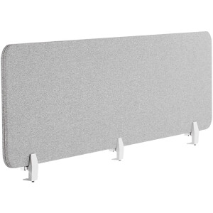 BELIANI WALLY - Bureauscherm - Lichtgrijs - 180 cm - Polyester