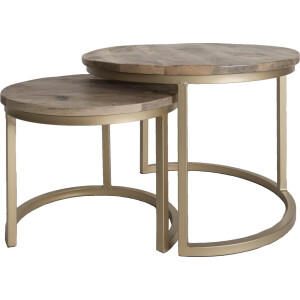 Salontafel bart - goud - set van 2