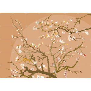 IXXI Almond Blossom Taupe, Wesley van der Heijden & Van Gogh 21st Century - 140 x 100 cm - Gratis ophangtool - Grote wanddecoratie en posters -