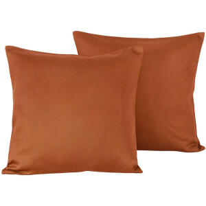 De Witte Lietaer Set Kussenslopen Olivia Caramel - 2 stuks - 40 x 40 cm - Bruin - Katoen Satijn