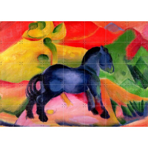 IXXI Little Blue Horse 1912, Franz Marc & Bridgeman Images - 140 x 100 cm - Gratis ophangtool - Grote wanddecoratie en posters - Olieverf, Klassiek