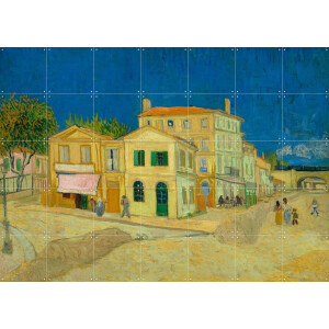 IXXI Het gele huis (1888), Vincent van Gogh (1853 - 1890) & Van Gogh Museum - 140 x 100 cm - Gratis ophangtool - Grote wanddecoratie en posters -