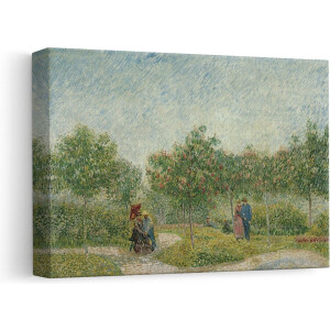 Artaza Canvas Schilderij Tuin met Geliefden - Vincent van Gogh - 30x20 - Klein - Kunst - Canvas Print
