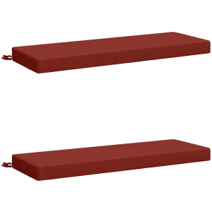 vidaXL - 2-delige - Bankkussens - SOEST - 2 - st - 100% - Polyester - Rood