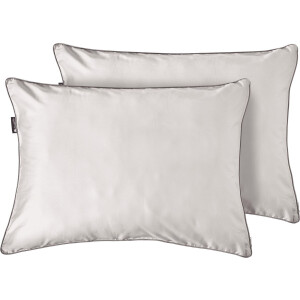 Cloudpillo Duopack Kussenslopen - Set van 2 (55x75 cm) - Luxe Katoen Satijn (300TC) - Misty Grey - Zijdezacht, Hypoallergeen & Ademend
