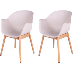 MaximaVida eetkamerstoel Cuyp XXL ecru eiken poten- 2 stuks