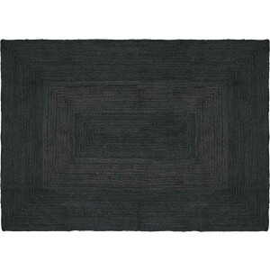 vidaXL - Gebied - Tapijt - Donkergrijs - 140 - x - 200 - cm - Jute