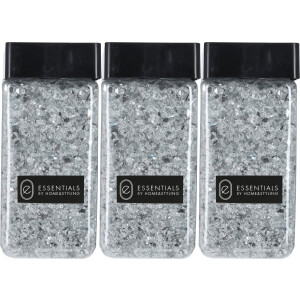 Decoratie steentjes/hobby steentjes - Zilver - 1650 ml - 2/4 mm