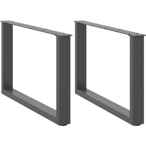 vidaXL - Salontafelpoten - 2 - st - U-vormig - 70x(42-43) - cm - staal - antraciet