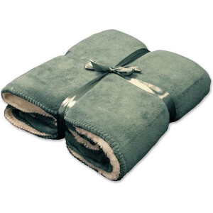 Unique Living Coby - Fleece polyester - Plaid - 130x160 cm - Teal Green