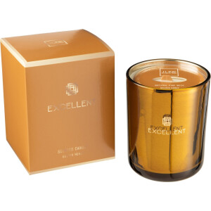 J-Line geurkaars Excellent - Golden Honey - glas - oker - medium - 80U
