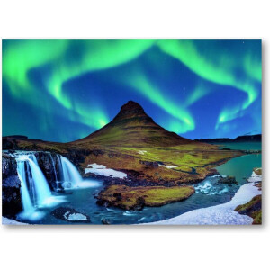 Noorderlicht - bij Kirkjufell in IJsland - 70x50 Canvas Liggend - Landschap - Sterren - Natuur