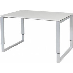 Verstelbaar Bureau - Domino Plus 120x80 wit - alu frame
