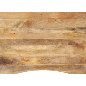 vidaXL - Bureaublad - met - ronding - 110x80x2,5 - cm - massief - ruw - mangohout