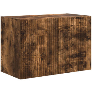 vidaXL - TV - Wandkast - 59,5 - x - 31 - x - 40 - cm - Rook - Eiken - Bewerkt - hout