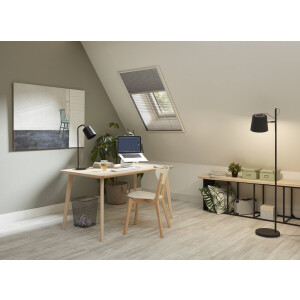 Duo-Plisse Bruynzeel S900 (hor+verduisterd gordijn in een) 134x160