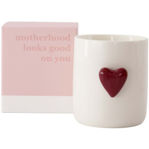 Zusss Geurkaars Keramiek Hart In Doosje Motherhood Wit