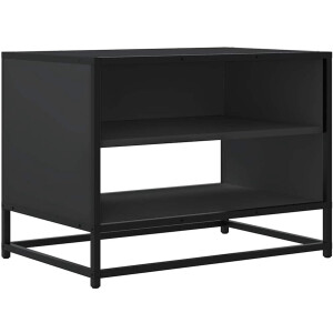 vidaXL - Tv-meubel - 61x40x46 - cm - bewerkt - hout - en - metaal - zwart