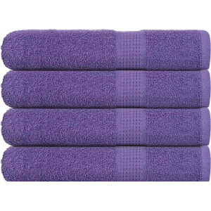 vidaXL - Saunahanddoeken - FROGN - 4 - st - 80x200 - cm - 360 - g/m² - paars