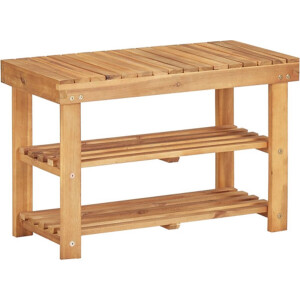 vidaXL - Schoenenrek - 70x32x46 - cm - massief - acaciahout