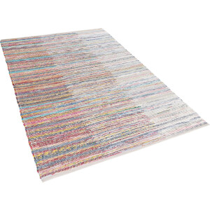 BELIANI MERSIN - Laagpolig vloerkleed - Fuchsiapaars - 160 x 230 cm - Katoen