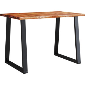 vidaXL - Eettafel - met - natuurlijke - rand - 110x70x75 - cm - massief - acaciahout